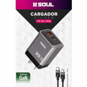 CARGADOR SILVER PD QC 35W TYPO C A TYPO C