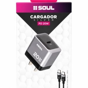 CARGADOR SILVER PD QC 20W TYPO C A TYPO C