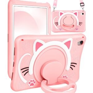 FUNDA IPAD 10.2 DISEÑO GATO ROSA